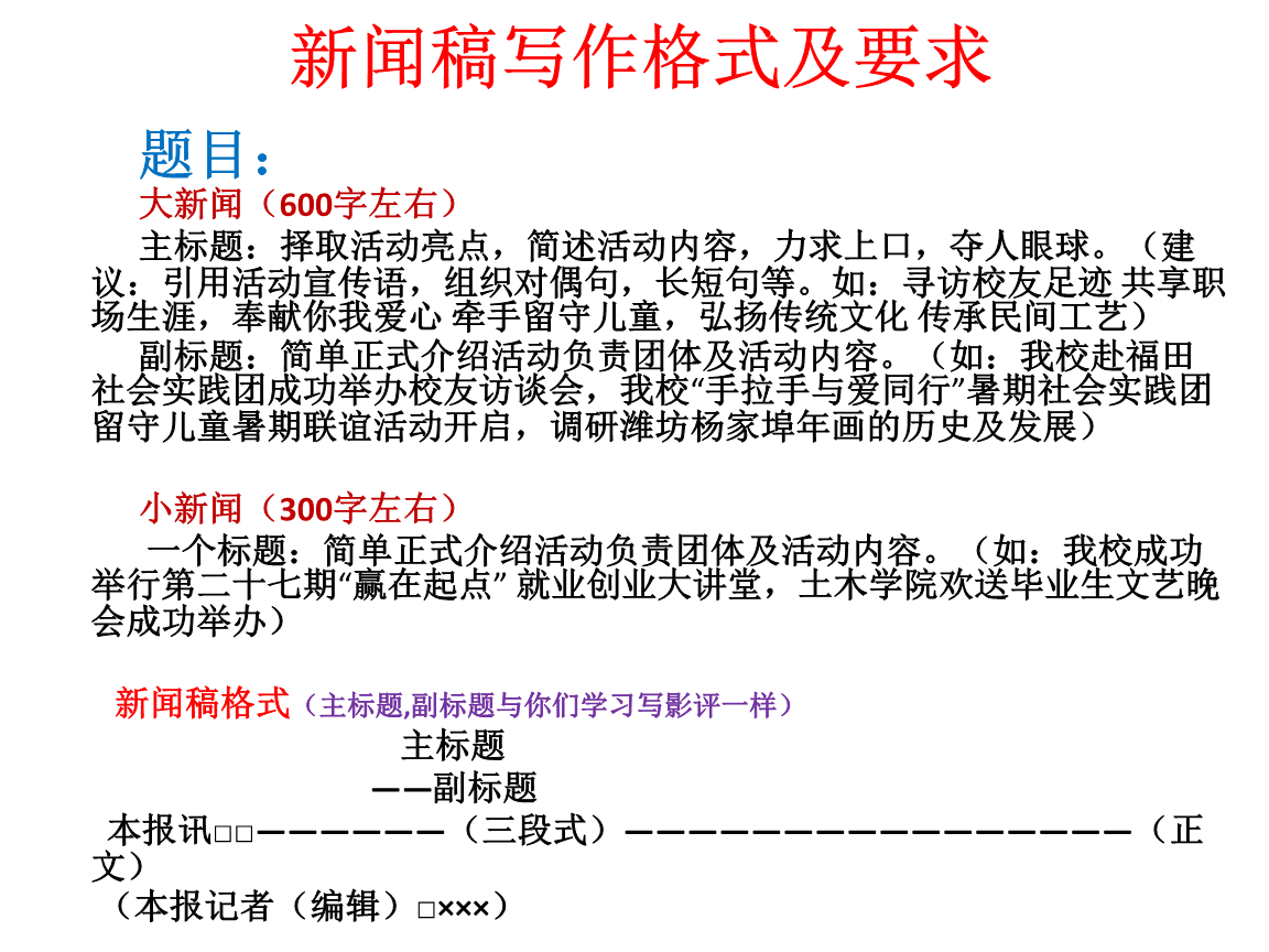 新闻新闻的定义？